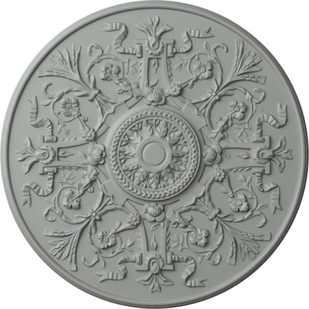 Ekena Millwork Versailles Ceiling Medallion (Fits Canopies up to 3 1/4"), 33"OD x 1 3/4"P, Primed White CM33VE